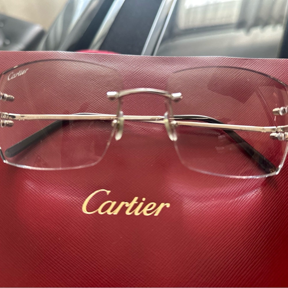 Cartier Sunglasses AUTHENTIC Beveled Lens with Smoke grey tent